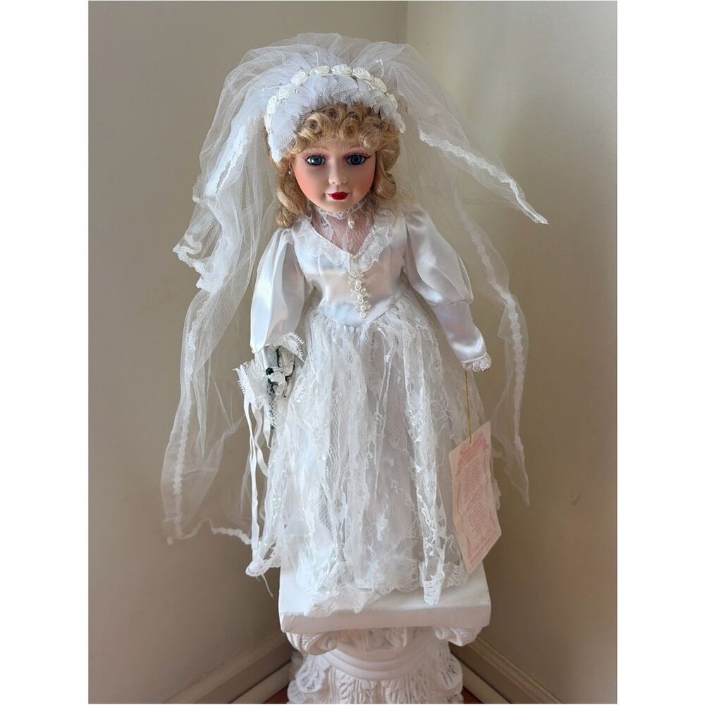 Classic White Bridal Doll with Lace Veil - Kids Toys Dolls & Accessories